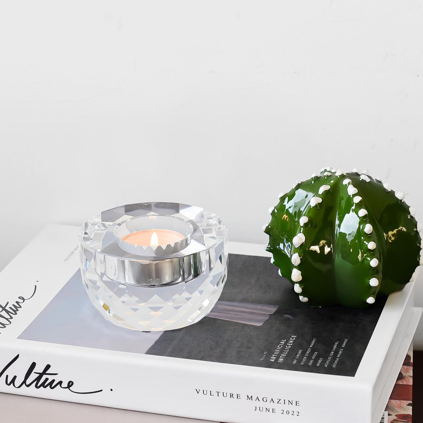 Marvala Crystal Tealight Candle Holders for Wedding Centerpieces, Christmas Decor, Party Decorations, Home Table Accessories