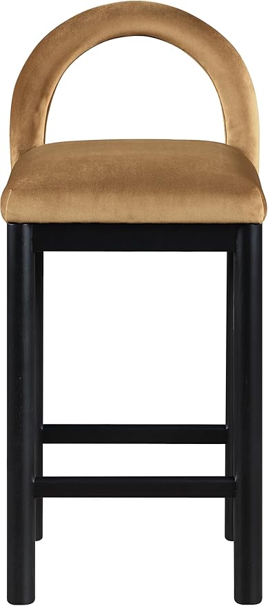 Meridian Furniture 11035Saddle-C Conrad Collection Art Deco Counter Stool