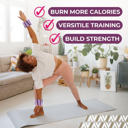 Swiss Activa+ 1lb wrist and ankle weights set of 2, leg weights for women, adjustable ankle weights, weighted wristbands, ankle weight, arm weights for women