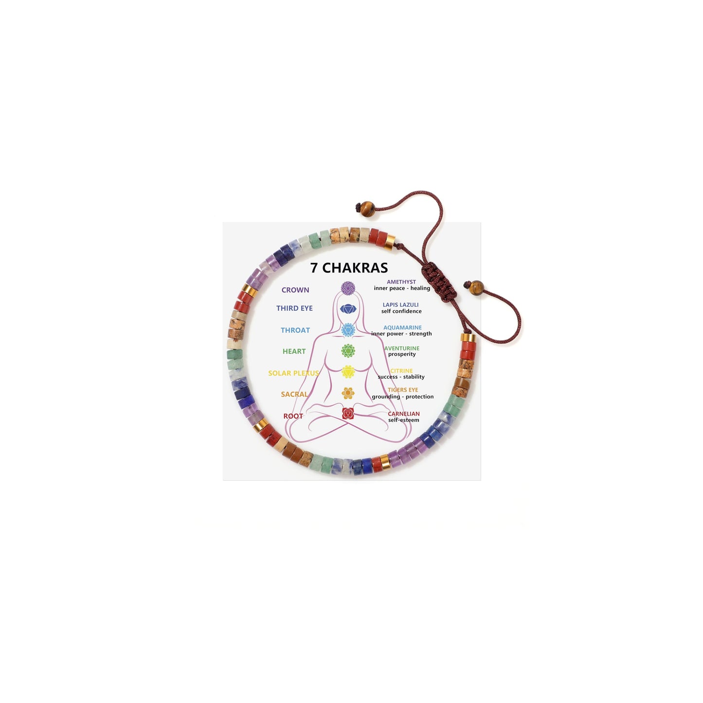 JoycuFF Chakra Bracelets for Women Crystals and Healing Stones Crystal Bracelet for Women Healing Crystals Meditation Relaxing Gifts for Womens Bracelets Anxiety Relief Items 7 Chakras