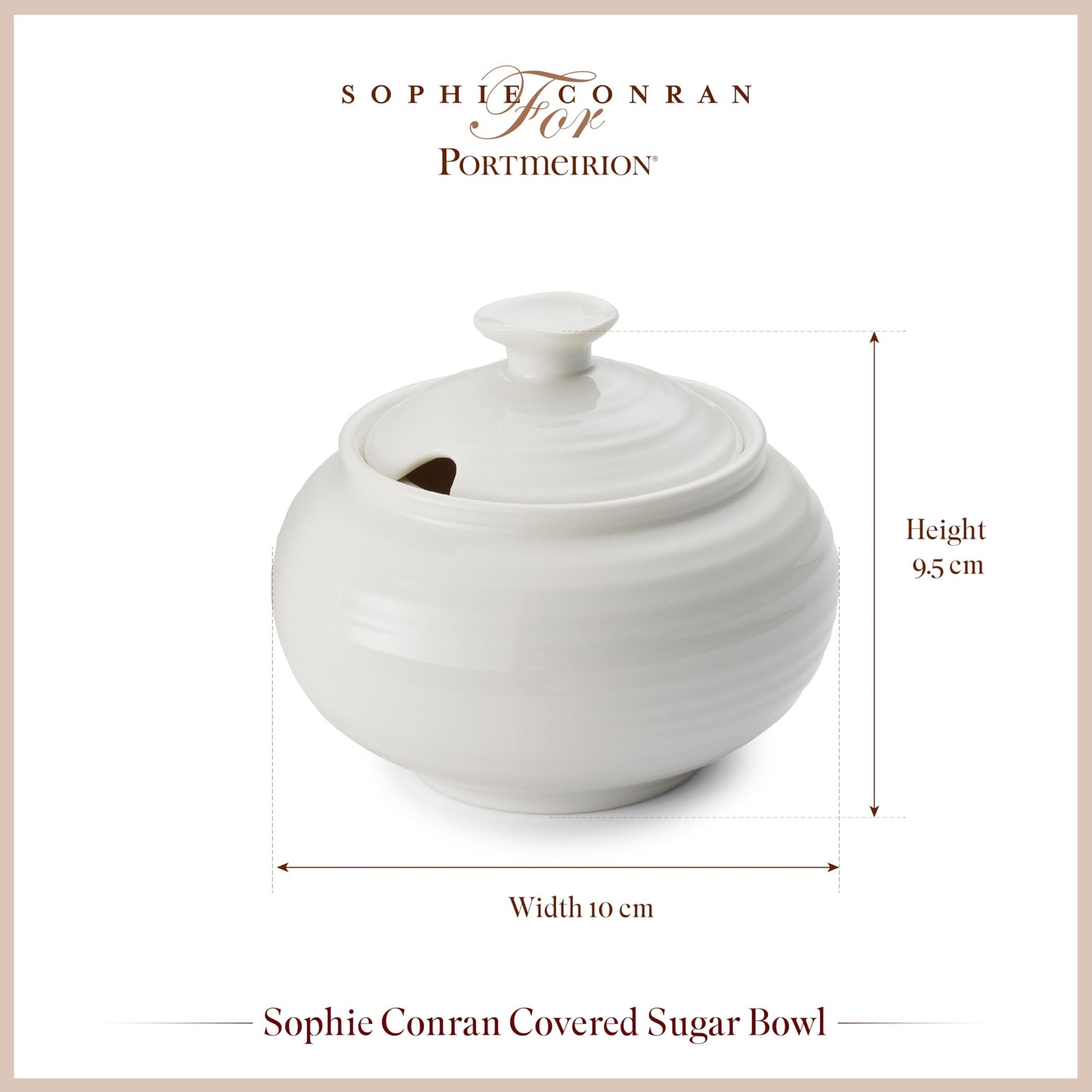 Portmeirion Sophie Conran White Covered Sugar