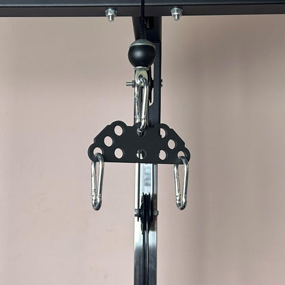 Multi-Grip Lat Pull Down Bar for Home Gym Fitness, Spreader Plate Lat Pulldown Attachments for Pulley System Cable Machine, Double to Single Cable Attachment Exercise Handle (MINI BAR)