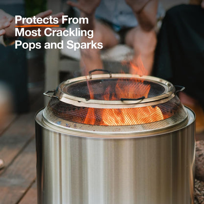 Solo Stove Ranger Shield - Durable Stainless Steel Spark Protector Mesh Screen for Fire Pits, Keeps Pops and Hot Embers Contained for Safe Outdoor Fires, Includes Shield Removal Tools
