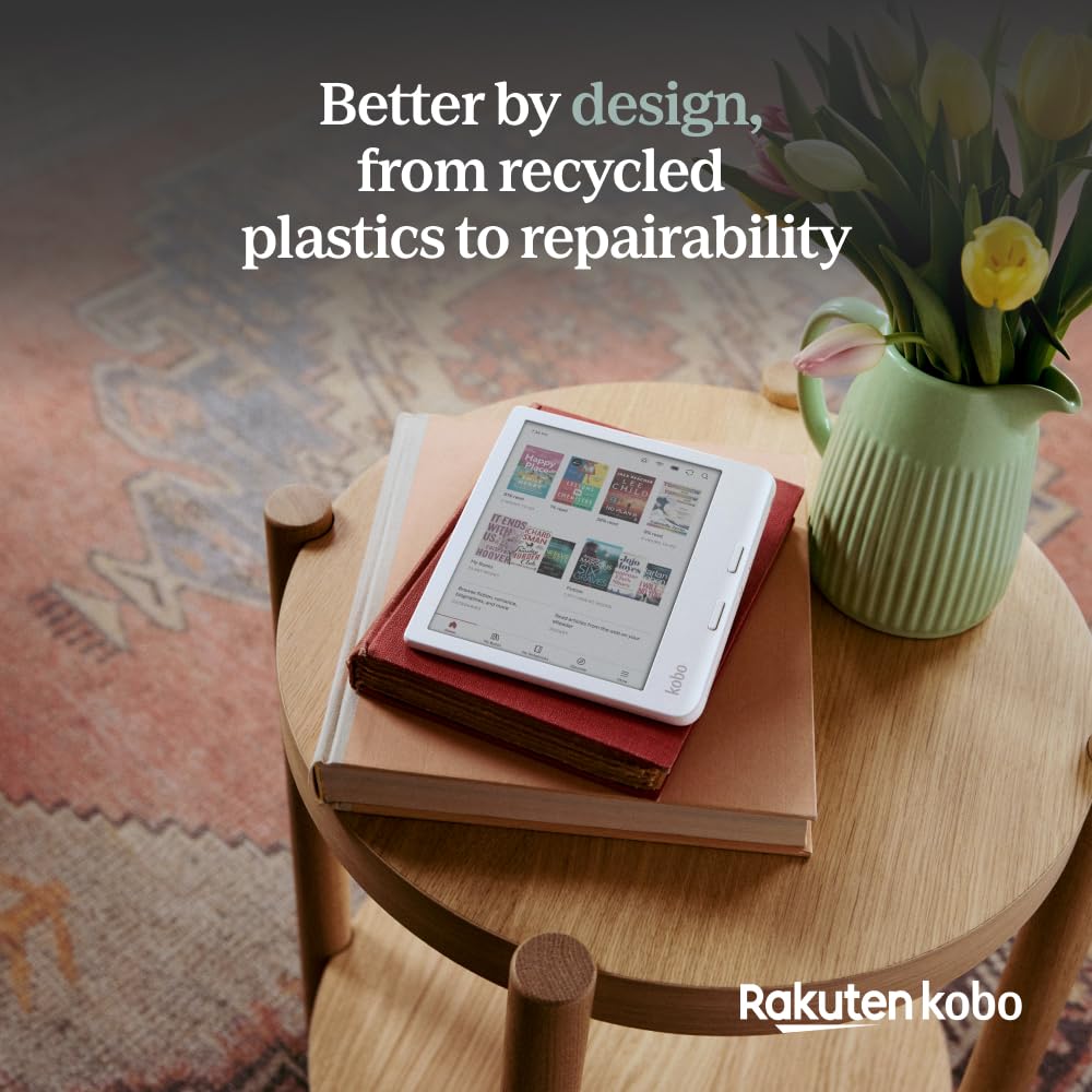 Kobo Libra Colour | eReader | 7” Glare-Free Colour E Ink Kaleido™ 3 Display | Dark Mode Option | Audiobooks | Waterproof | (Black)