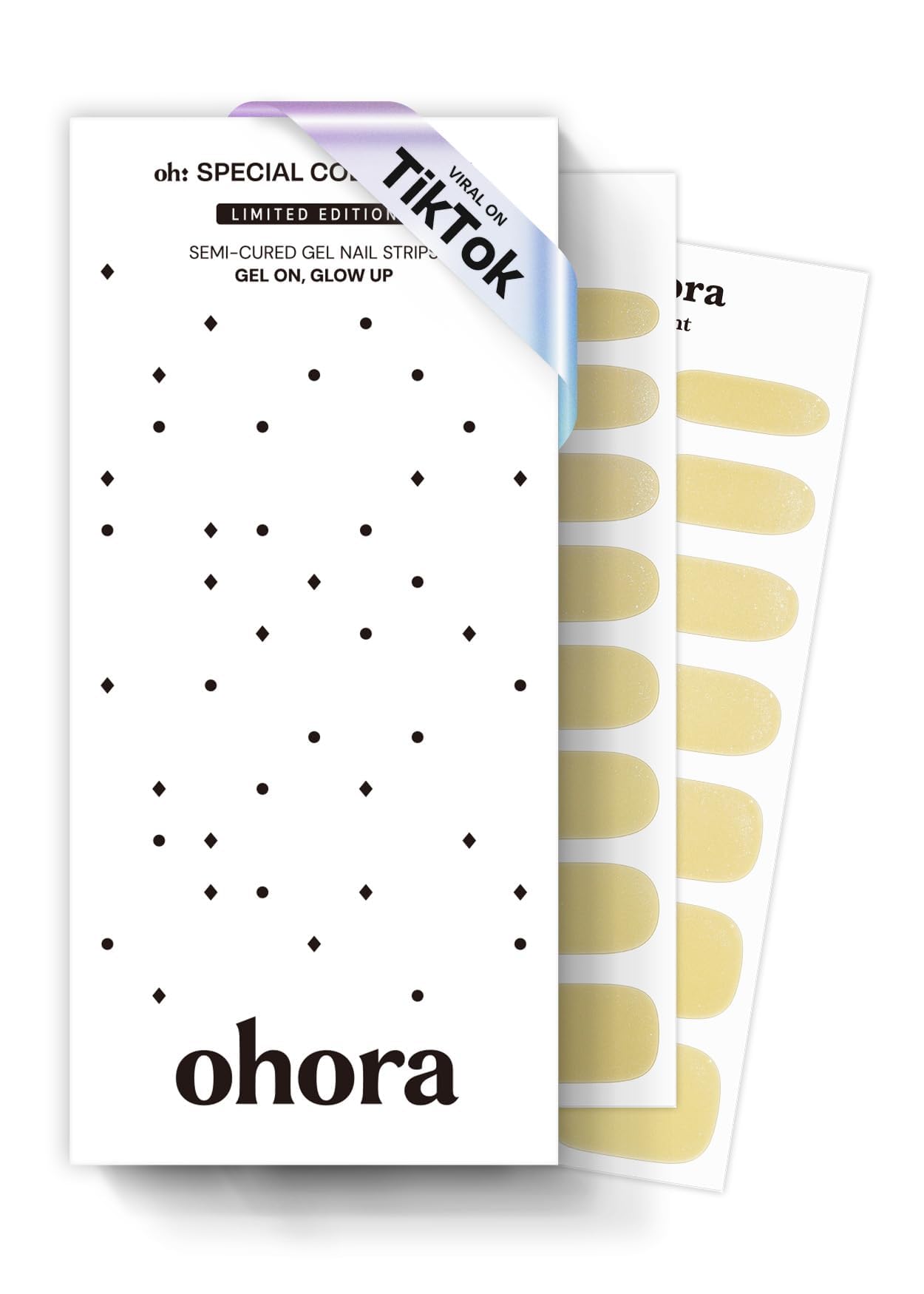 ohora Bundle Set (N Addict Starter Kit) - Red Solid Gel Nail Strips with UV/LED Lamp and Mini Remover, Salon-Quality, Long Lasting, Easy to Apply & Remove - Includes Prep Pads, Nail File, Wooden Stick