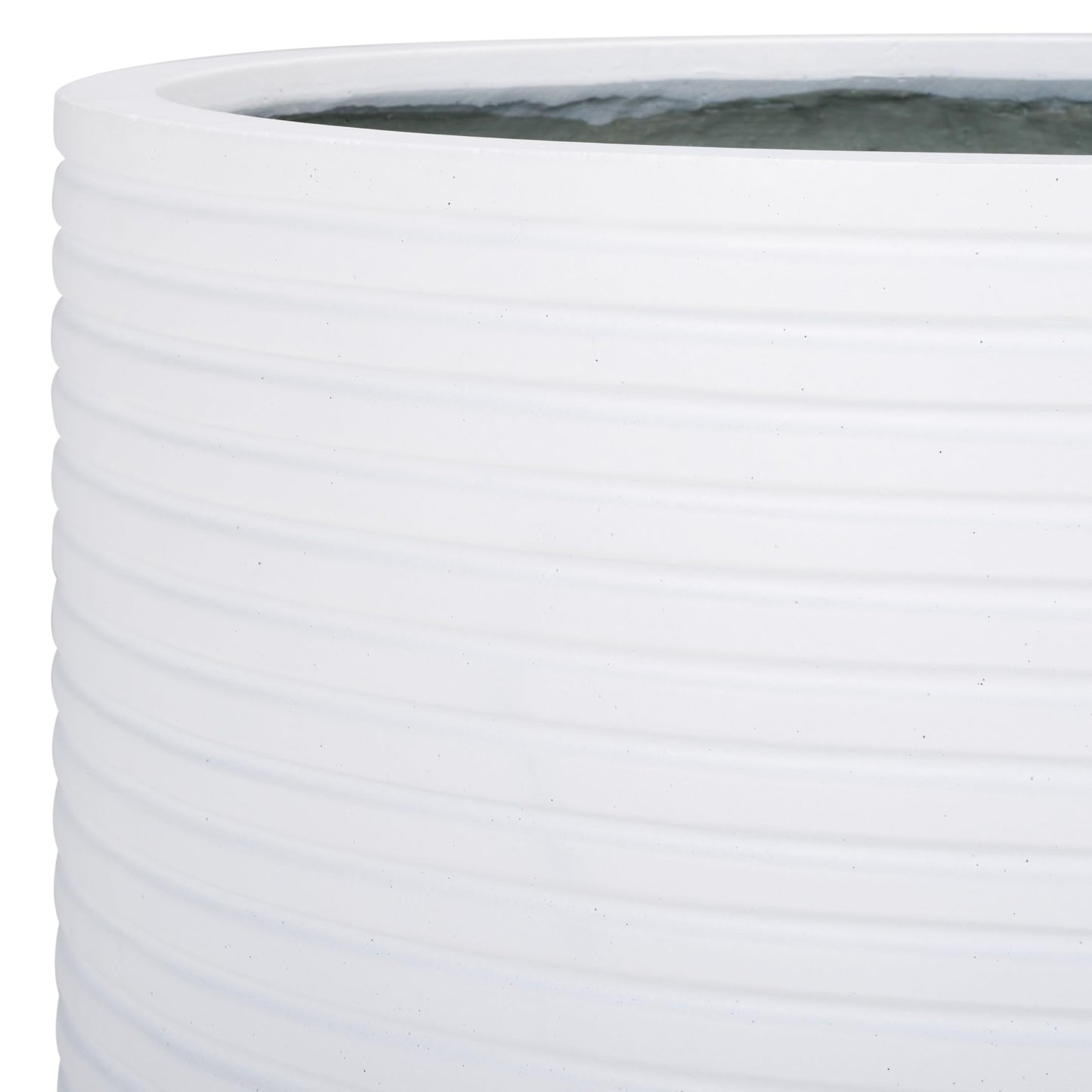 SAFAVIEH Outdoor - Nardo White Cement Ficonstone Planter Pot with Drainage Hole, Frost Resistant Garden Planter for Patio, Deck, Backyard, 22.83" W x 22.83" D x 18.11" H (PAT1531C)