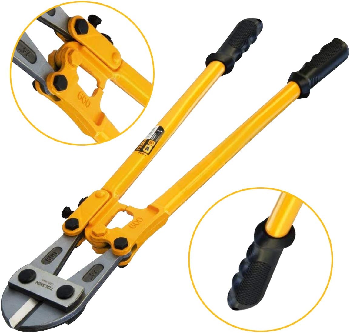 TOLSEN Bolt Cutters Heavy Duty, Bolt Cutter for Padlocks, Lock Cutter Heavy Duty Chain, Rods, Rivets, Locks and Wire Cutter - Ergonomic Non-Slip Handle Bolt Cutter (42")