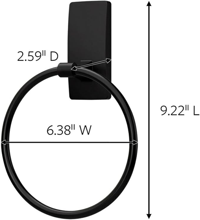 Command Hand Towel Holder Matte Black