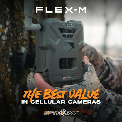 SPYPOINT Flex-M Cellular Trail Camera - Best Hunting Accessories, No WiFi Needed, Night Vision, Motion Activated, Dual-Sim LTE, IP65 Water-Resistant Game Camera, 28MP Photos, 720p Videos + Sound (3)