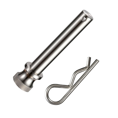TOPSHINE Stainless Steel Trailer Hitch Pin and Clip, 5/8 Inch Diameter, Fits 2"&2.5" Receiver (1 Pack)
