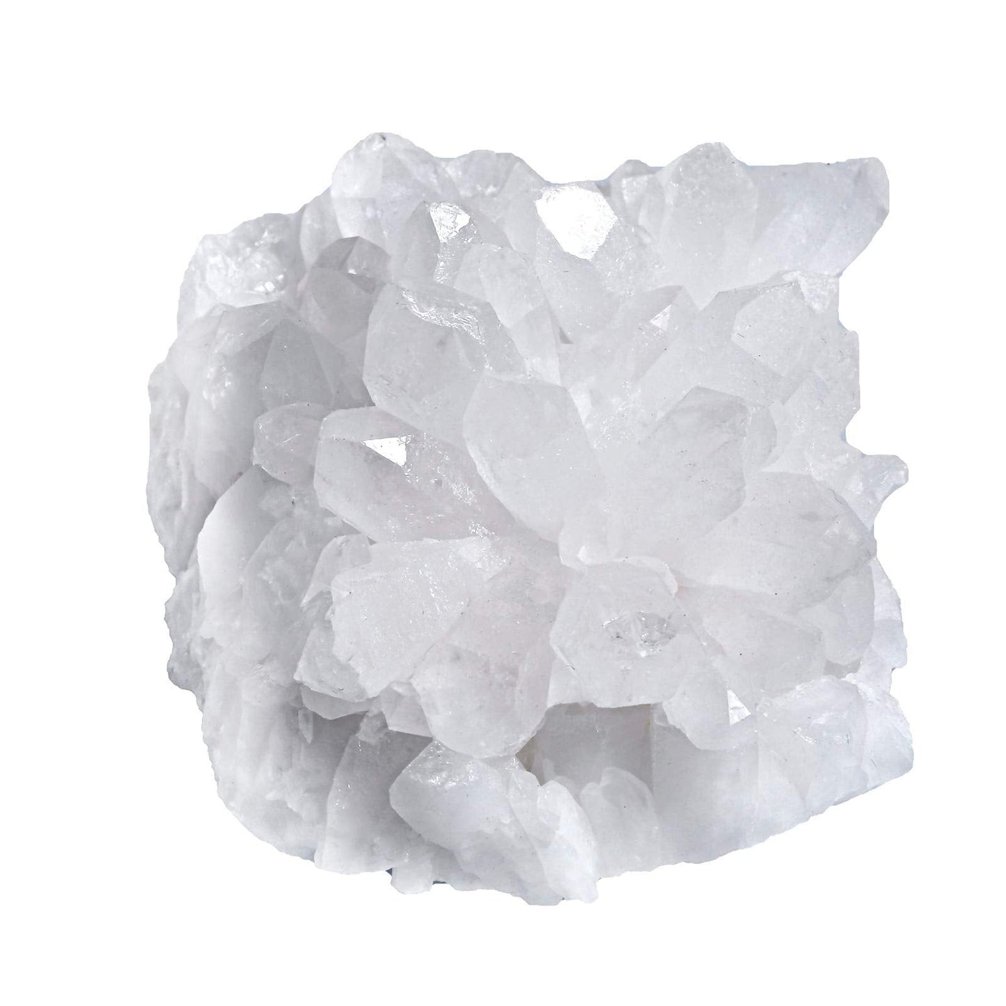 Amogeeli Natural Raw Rock Crystal Geode Cluster Specimen Office Home Decor, Mineral Stone for Collection