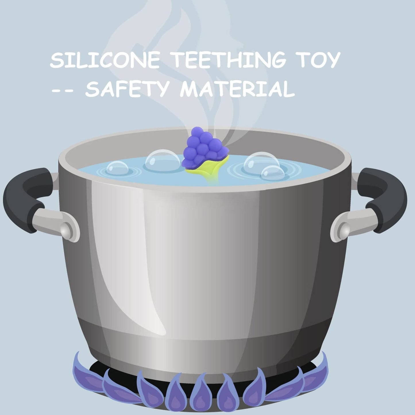 Chuya Teething Toys for Baby, Teethers with Banana Toothbrush Teeth Brushing,BPA-Free,Chew Toy Infants Toddlers Silicone Teether for Babies 0-6-12 Months