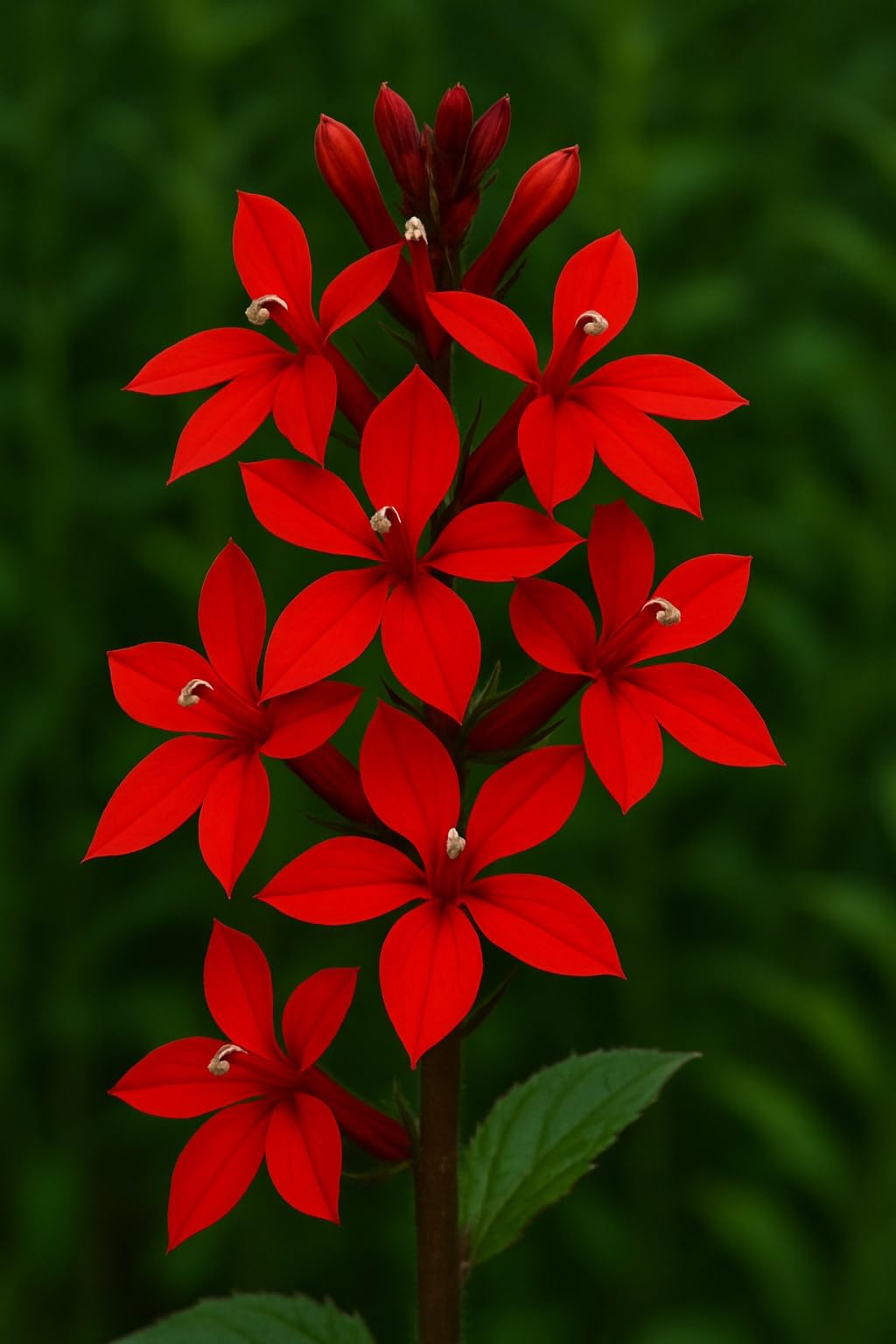 Red Cardinal FlowerRootstock for Planting - Lobelia cardinalis - Stunning Red Blooms, Attracts Hummingbirds (1 Plant)