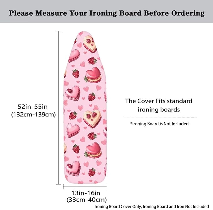 Heart Cake Ironing Board Cover Standard Size Strawberry Iron Board Cover