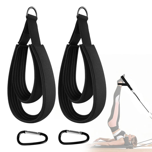 YIBEICO Padded Double Loop Kit for Balanced Body Pilates Reformer, Straps with D Rings for Studio, for Clinical, for Allegro 1 Pilates Reformers Equipment