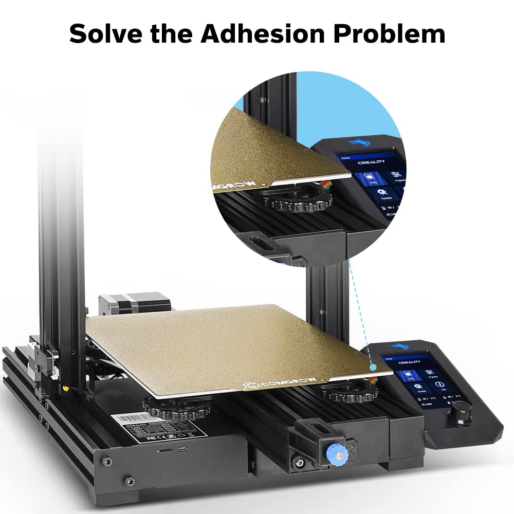 PEI Sheet 235x235 mm, Ender 3 Bed Magnetic Flexible Heated Bed with Adhesive for Creality Ender 3 Pro/Ender 3 V2/Ender 3 S1/Ender 3 S1 Pro/Ender 3 Neo/Ender 3 V2 Neo/Voxelab Aquila 3D Printer