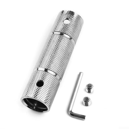 Dumbbell Bar Connector Standard 1 Inch Bar Extender Spinlock Dumbbell Adapter for Home Gym Steel Barbell Linker Fits 2.3-2.5cm Dumbbell Bar Two Fastening Screws Rounded