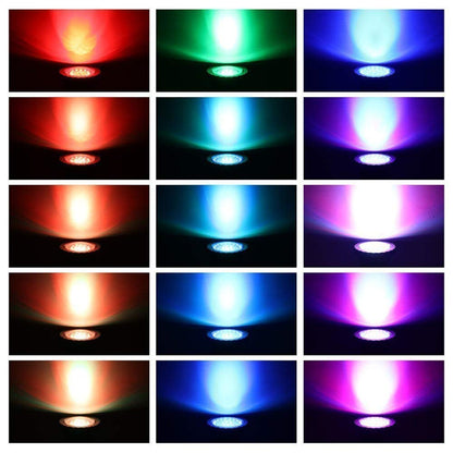 COVVY Waterproof Underwater Spot Lights Multicolour RGB Aquarium Lights with Remote Control for Garden Pond Fish Tank Swimming Pool,UK Plug (Set of 1 Light)
