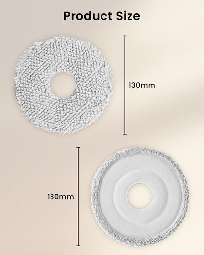 8Pack Replacement Parts Accessories Compatible for Roborock Qrevo Series, Saros 10R,Qrevo Curv,Qrevo Edge,Qrevo Edge S5A,QV 35A,Qrevo S5V Robot Vacuum,Spare Accessories Kit with 4 Dust Bags,4 Mop Pads