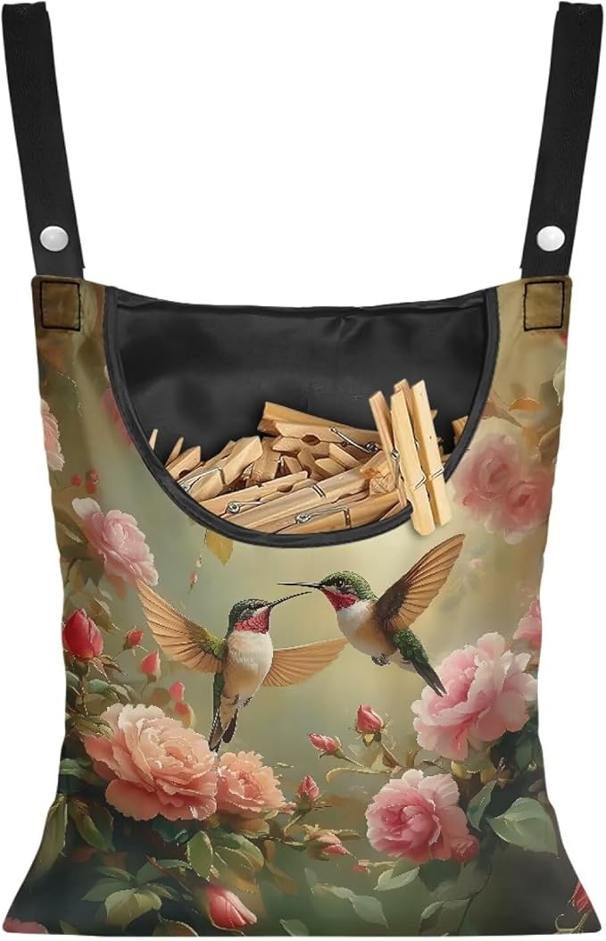 Clothespin Bag, Laundry Hanging Bag Fits Clothes Lines