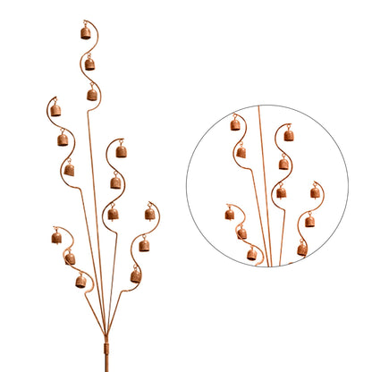 Happy Gardens Decorative Garden Stake | Spiral Tree with Bells [Bronze] | Garden Decor & Yard Art