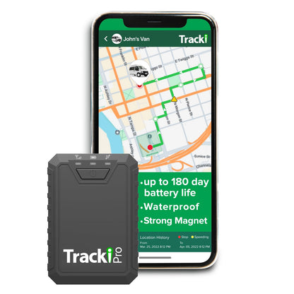 TRACKIPRO Industrial Asset Tracker - Ultra Long Battery Life (Up to 12 Months) - Strong Magnet - Waterproof - Realtime Alerts with Multiple GeoFence Setups - Speed Monitoring - International Coverage