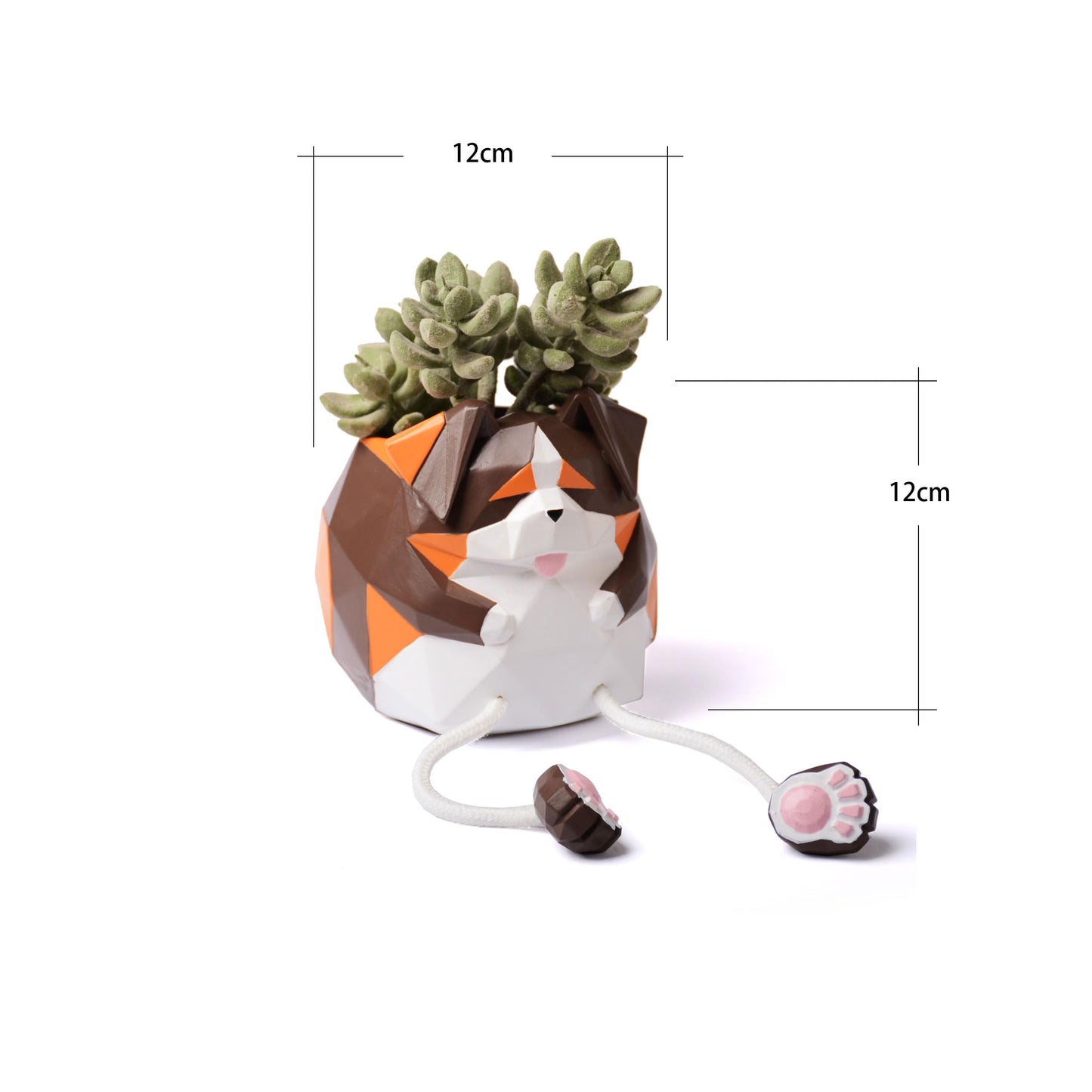 HAUCOZE Dog Statue Planter Succulent Pot Modern Animal Sculpture Home Decor Gift for Living Room Garden Shelf 4.9 Inch
