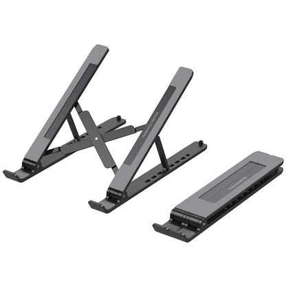 Portable Laptop Stand, OMOTON Laptop Stand for Desk Ergonomic 7-Levels Angles Adjustable Computer Stand, ABS Laptop Riser Holder Compatible with All Laptops and iPad(10-15.6")