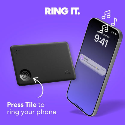 Tile by Life360 Slim (2024) –portfelowy lokalizator Bluetooth w formacie karty wsuwanej do zawieszki przy bagażu, paszportu in inne miejsca. zgodność: iOS in Android. znajdowanie telefonu.1 szt
