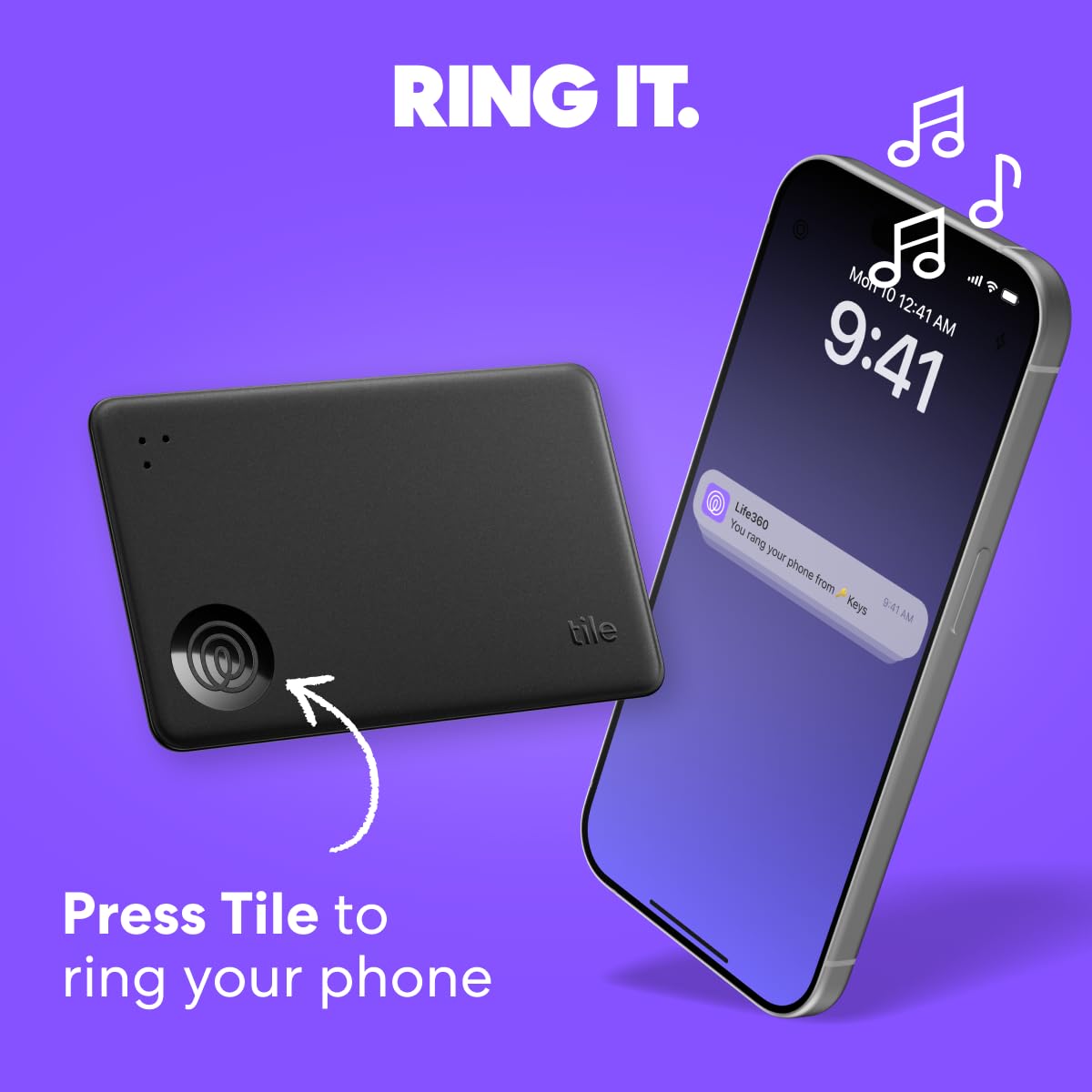 Tile by Life360 Slim (2024) –portfelowy lokalizator Bluetooth w formacie karty wsuwanej do zawieszki przy bagażu, paszportu in inne miejsca. zgodność: iOS in Android. znajdowanie telefonu.1 szt
