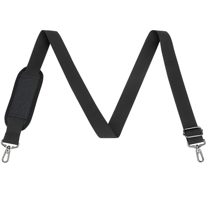 RAINYEAR 59 Inch Shoulder Strap for Bag, Adjustable Soft Padded Replacement Purse Strap with Metal Hooks for Laptop Bag, Shoulder Bag, Messenger Bag, Travel Duffel Bag, Crossbody Bag, Black