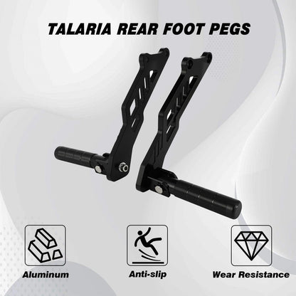 Dirt Bike Rear Foot Pegs Aluminum CNC Passenger Pedal Bracket Rest Footrests for Talaria MX3/MX4/MX5 Electric Dirt Bike Black