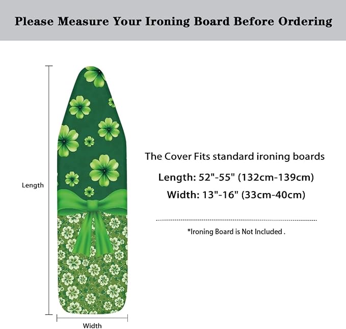 Green Leaf Ironing Board Cover