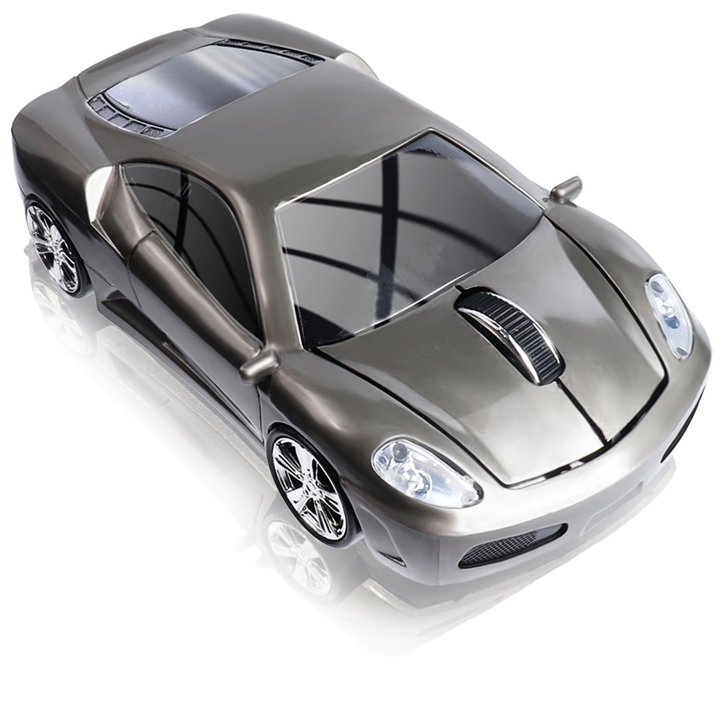 elec Space Wireless Mouse, 2.4GHz Cool Sport Car Shape Computer Mouse 1600 DPI Optical Cordless Mice with USB Receiver for PC Laptop Computer Notebook (Red)