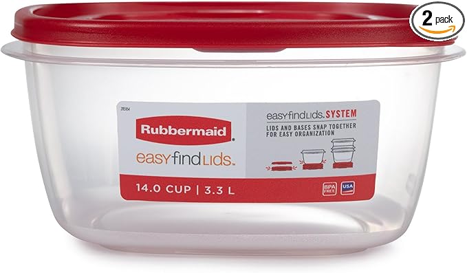 Rubbermaid Easy Find Lids Food Storage Container, 14 Cup
