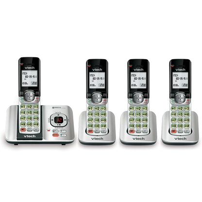 VTech CS6719-2 2-Handset Cordless Phone with Caller ID/Call Waiting, Handset Intercom & Backlit Display/Keypad, Silver