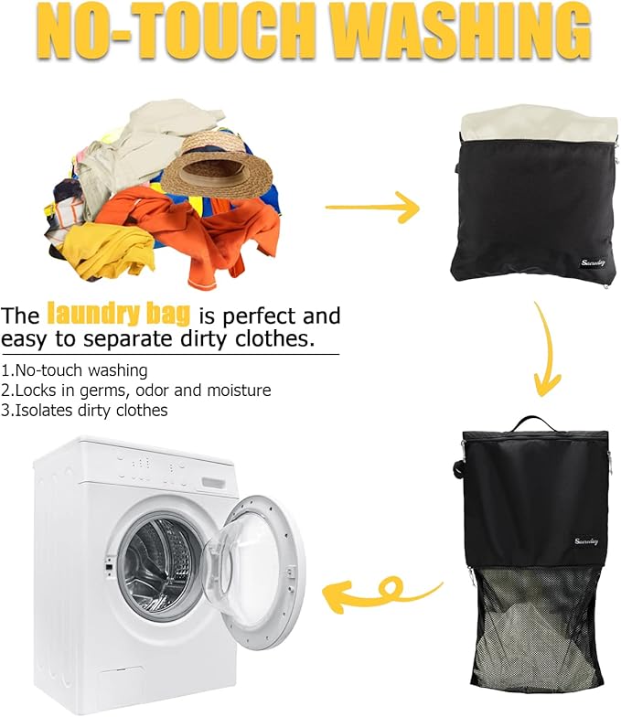 Mesh Laundry Bag Travel Bags-Small Hanging Wash Delicates Reusable Dirty Bag