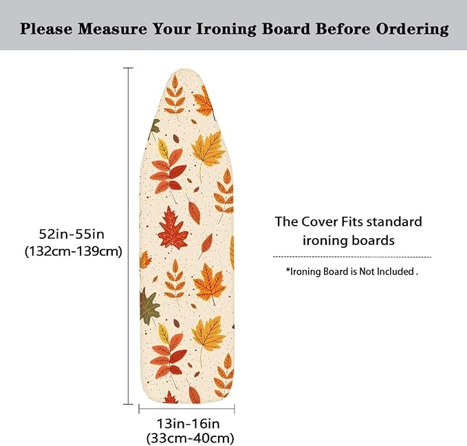 Fall Leaves Ironing Board Cover 15x54 Inch Ironing Board Protector Fall