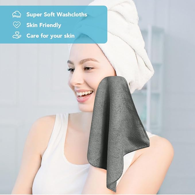 Orighty Wash Cloths Bulk Towels Set 200 Pack, Highly Absorbent and Soft Feel