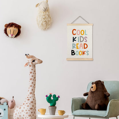 Supwhd Reading Wall Art, Cool Kids Read Books Wall Art Poster, Classroom Wall Decor, Reading Corner Decor, Reading Posters for Classroom Kids Room Playroom Nursery, 12x16 Inches