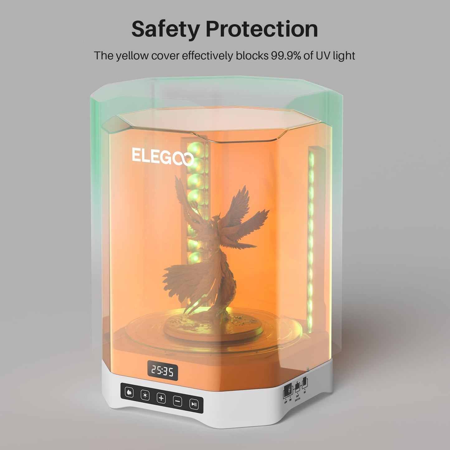 ELEGOO Mercury Plus V3.0 Wash and Cure Station, 7.5 L Large Capacity, Compatible with Mars Saturn Photon Halot MSLA LCD DLP 3D Printers