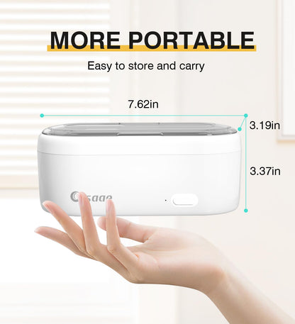Gisaae Ultrasonic Cleaner, 47000Hz Jewellery Cleaner 360ML for Necklace Ring Glasses Jewelry Glasses Watch Coins Retainer