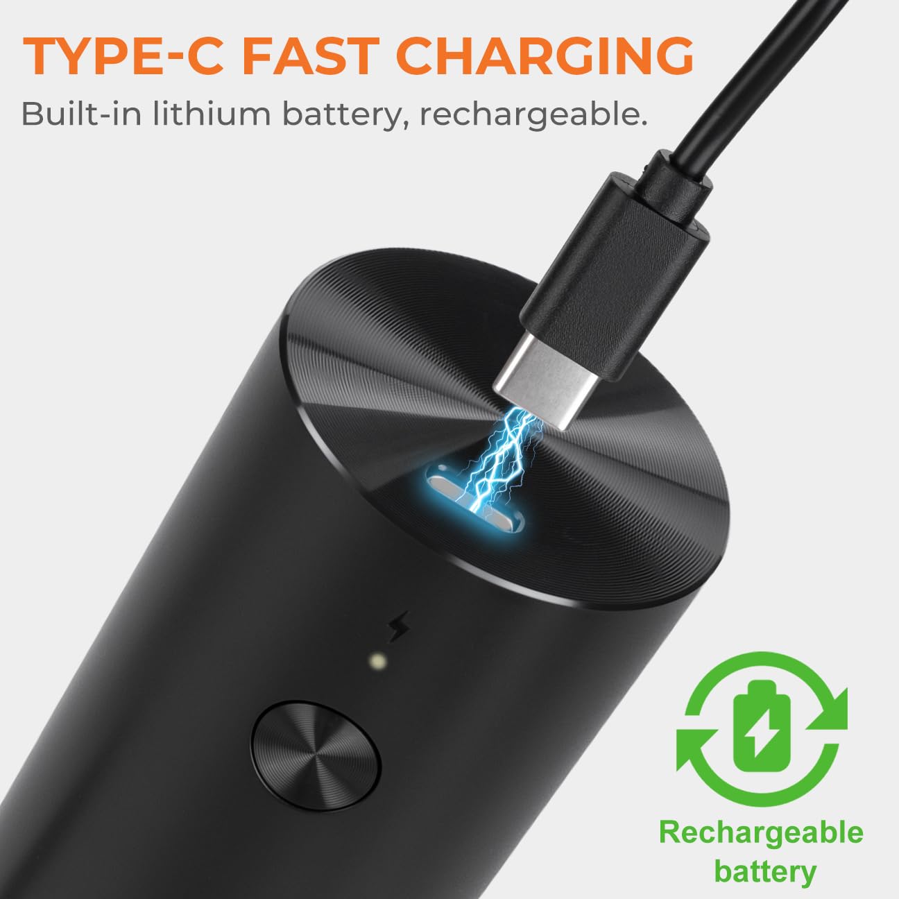 Electric Salt and Pepper Grinder Set, Rechargeable Automatic Grinders with Charging Base, Adjustable Coarseness, One-Hand Operation, Refillable Ceramic Spice Mills for Salt, Pepper and Dry Seasonings