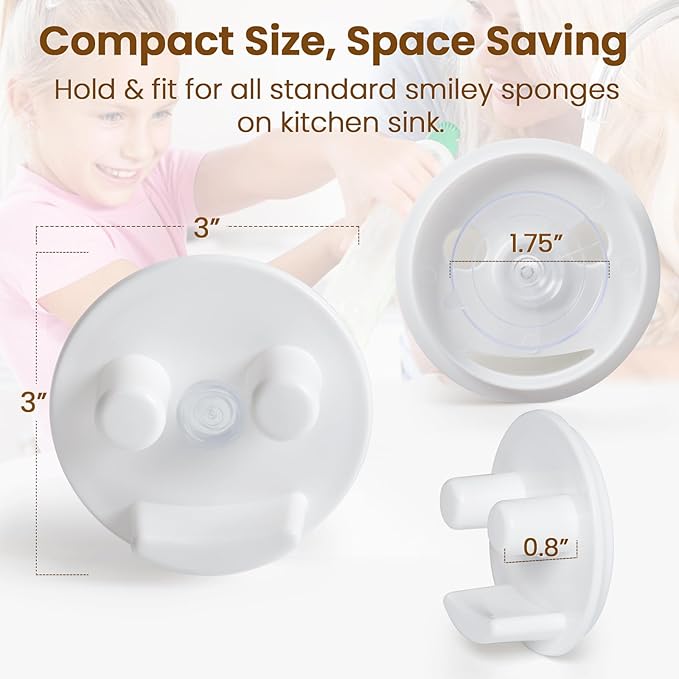 Sponge Holder, Sink Caddy w/Suction Cup Installation, Sponge Organizer
