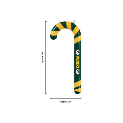FOCO Green Bay Packers NFL 12 Pack Candy Cane Ornament Set