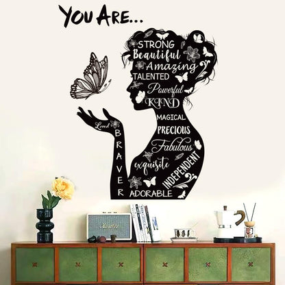 Inspirational Wall Decals Motivational Quote Wall Stickers Peel and Stick Wall Decor Motivational Saying Positive Wall Sticker for Girls Living