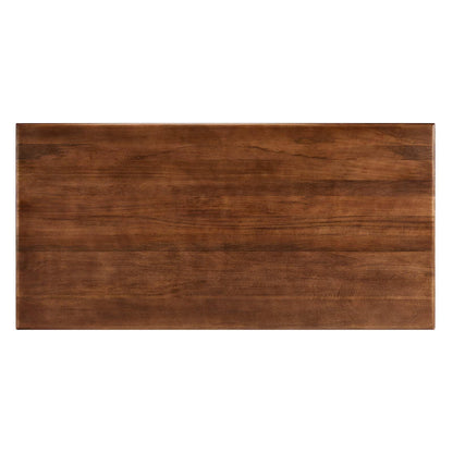 Modway EEI-6593-WAL Rivian Rectangular 70" Wood Dining Table, Walnut