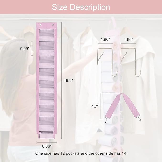 Legging Organizer Storage, Foldable Hanging Closet Organizer Storage