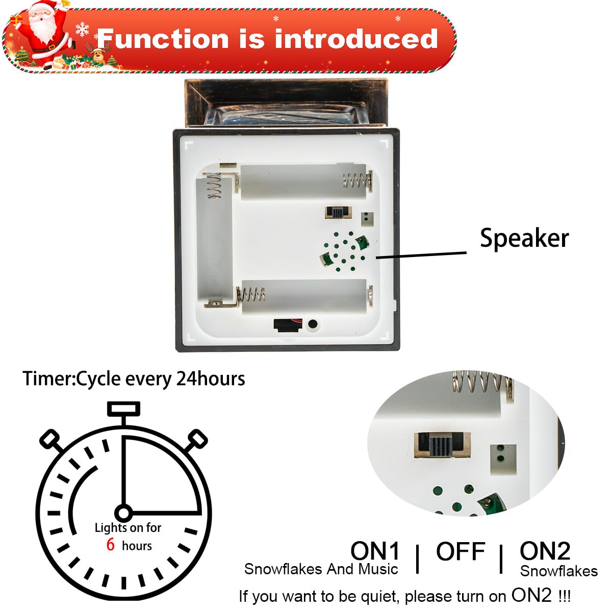 10" Christmas Snow Globe Lantern with Farm Snowman，Lighted Swirling Glittering Snow Globes with Music & Timer, Christmas Decorations for Home Tabletop Indoor