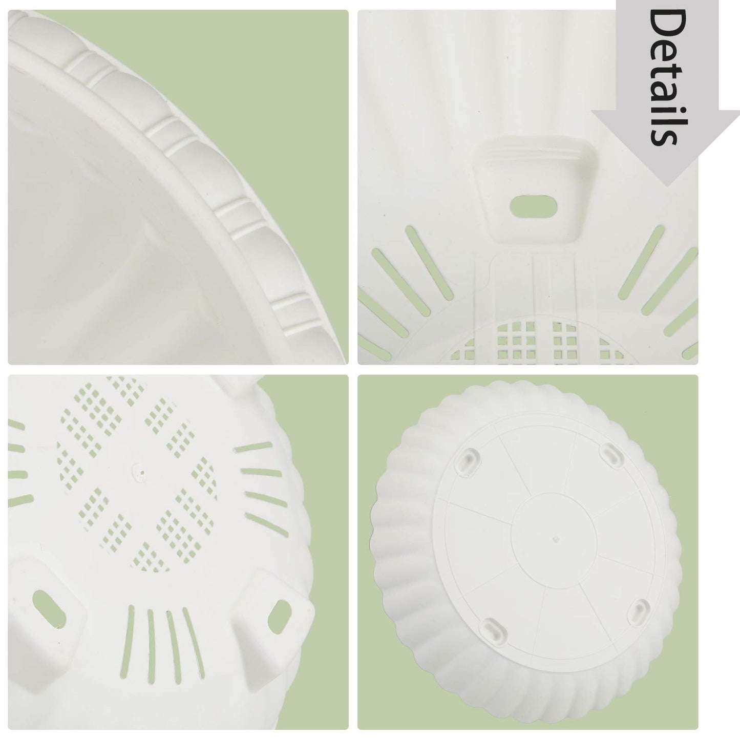 summer flower 12.59" Large Hanging Planters with Drainage Hole&Tray, Hanging Flower Pots Plastic Plant Hanger Holders Hanging Basket for Indoor Outdoor Home Garden Herb Succulent (Pack 3)